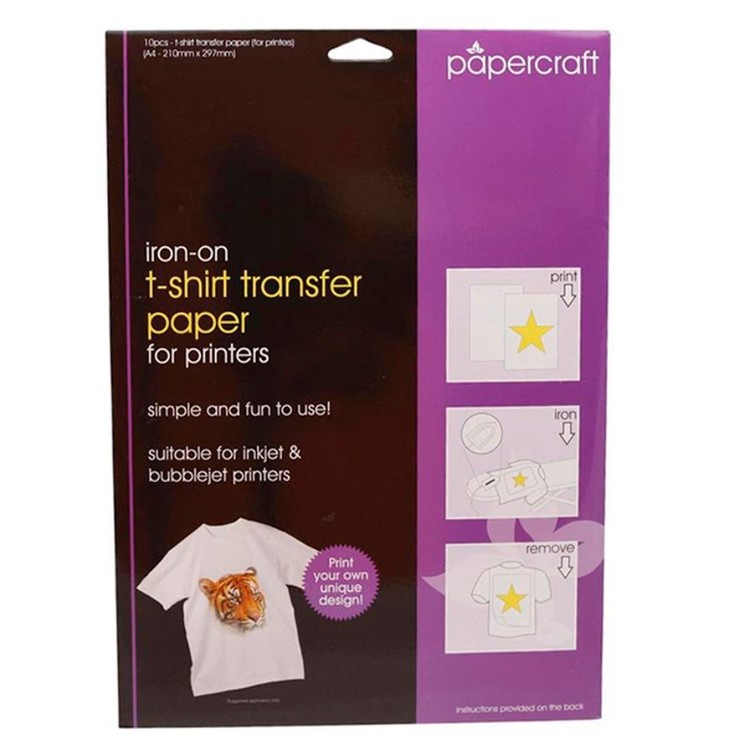 Papercraft T-Shirt Transfer Paper Pack White A4