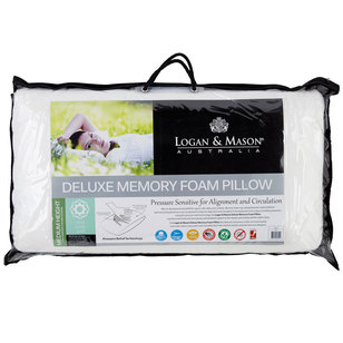 Logan & Mason Deluxe Memory Foam Pillow White Standard