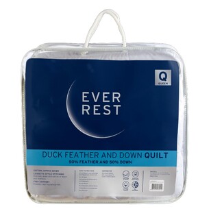 Ever Rest 50% Duck Down 50% Feather Quilt White