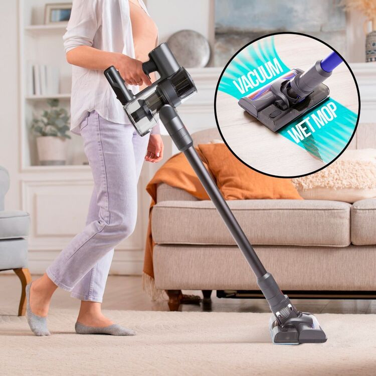 Mygenie Wet Mop 2-In-1 Cordless Stick Vacuum Grey