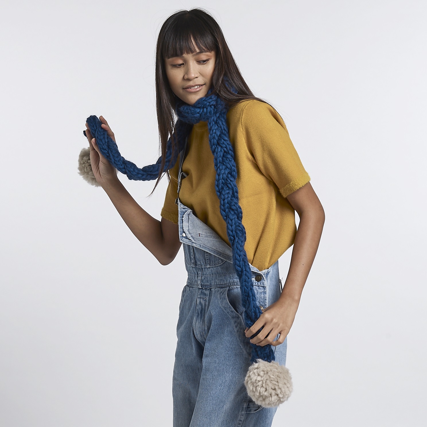 Abbey Road Born To Be Wool Scarf With Pom Pom