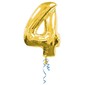 Qualatex Number 4 Foil Balloon Gold 86 cm