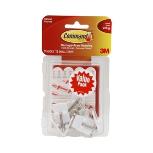 3M Command Wire Hooks Value Pack White S