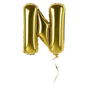 Artwrap Miniloon Letter N Foil Balloon Gold 35.5 cm