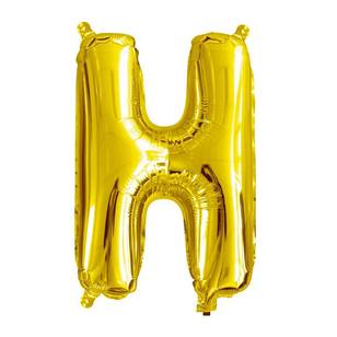 Artwrap Miniloon Letter H Foil Balloon Gold 35.5 cm