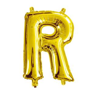 Artwrap Miniloon Letter R Foil Balloon Gold