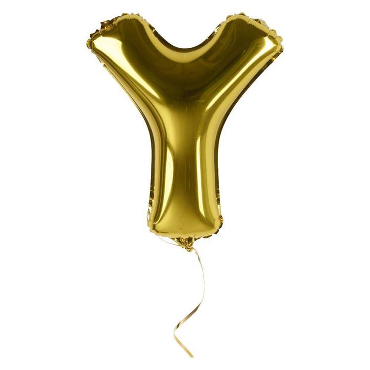Artwrap Miniloon Letter Y Foil Balloon Gold 35.5 cm