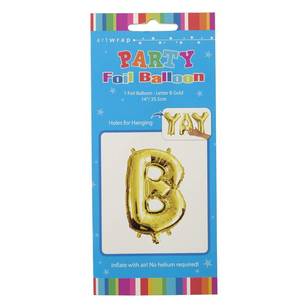 Artwrap Miniloon Letter B Foil Balloon Gold 35.5 cm