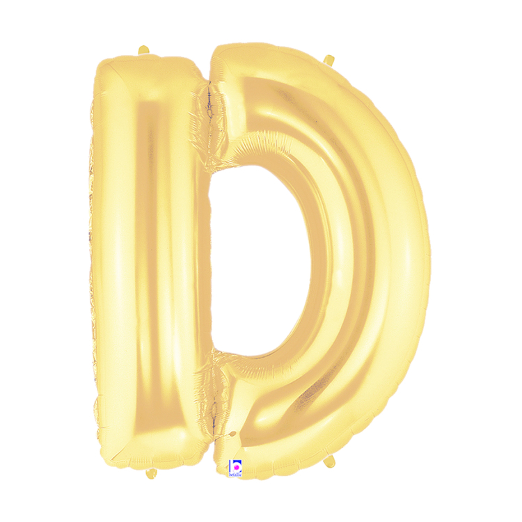 Betallic Megaloon Letter D Foil Balloon Gold 100 cm
