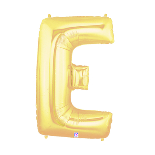 Betallic Megaloon Letter E Foil Balloon Gold 100 cm