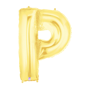 Betallic Megaloon Letter P Foil Balloon Gold 100 cm