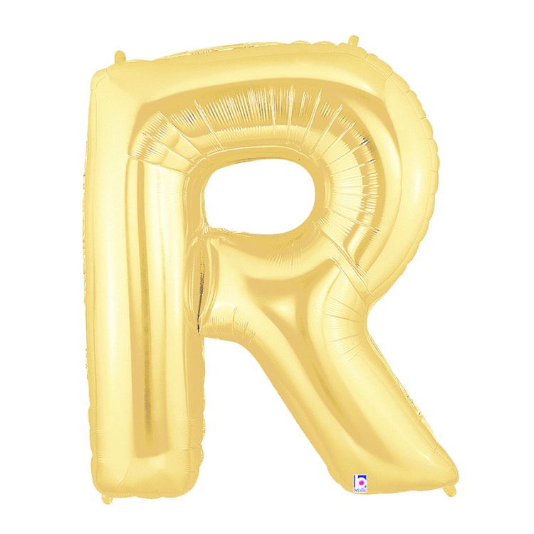 Betallic Megaloon Letter R Foil Balloon Gold 100 cm