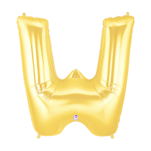 Betallic Megaloon Letter W Foil Balloon Gold 100 cm