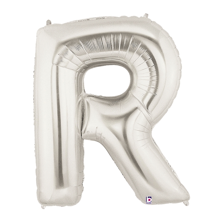 Betallic Megaloon Letter R Foil Balloon Silver