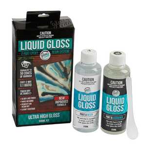 Glass Coat Resin Liquid Gloss Kit Clear 500 mL