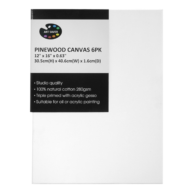  6 Pack Artist Blank Canvas, 25 x 25cm Stretched Canvas Frames  Panel Board, Square Art Board for Acrylic Oil Painting