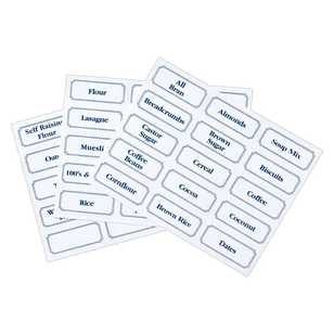 Canister Labels 45 Pack White