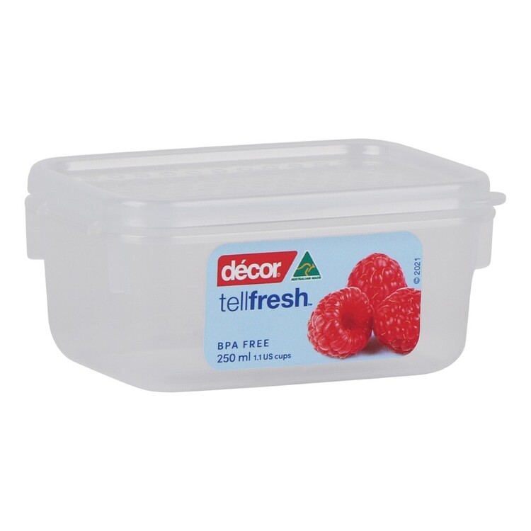 Decor Tellfresh Oblong Container 250 mL Clear