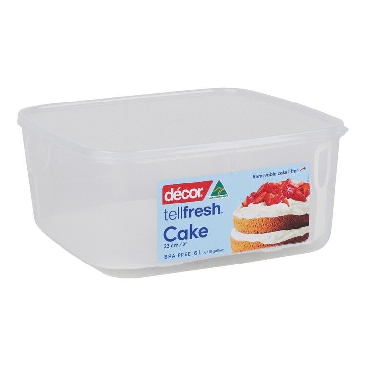 Decor Tellfresh Cake Storer With Lifter Clear 6 L