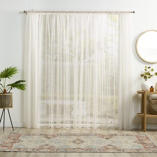 Caprice Pinstripe 213 cm Sheer Curtain Fabric Natural 213 cm