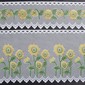Filigree Sunflowers Cafe Continuous Sheer Fabric Multicoloured 90 cm