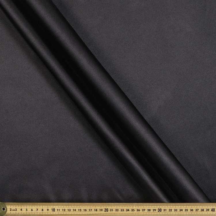Plain Pulse Charmeuse Satin 148 cm Fabric Black