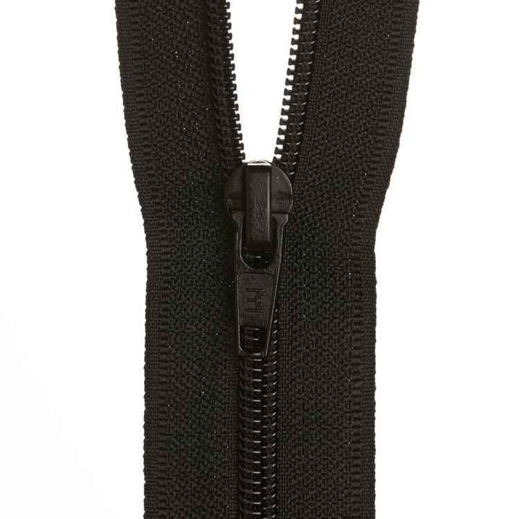 OPTI Open End Chunky Zip Plastic Silver Tooth Zip In Black With Reflective Strip - Foto 3