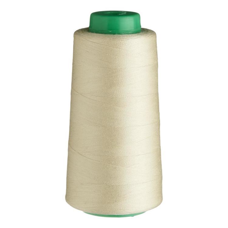 Natural Poly Thread Birch Polyester Overlocking Thread Natural 2500 m