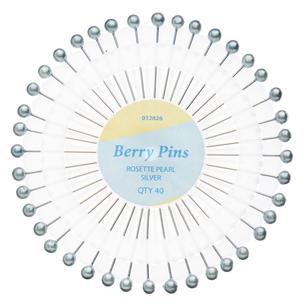Birch Pearl Berry Pins Rose Silver