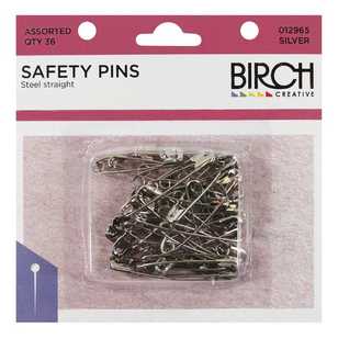 Birch Steel Safety Pins 36 Pack Steel