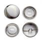Birch Self Cover Buttons 4 Pack Silver 29 mm