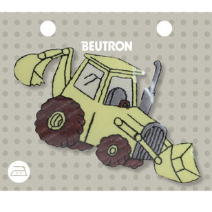 Beutron Excavator Iron On Motif Yellow