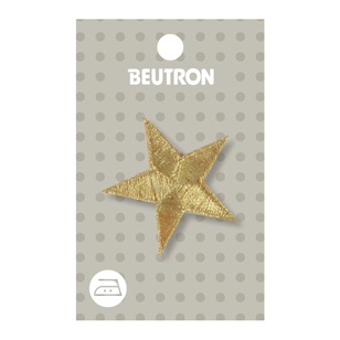 Beutron Medium Gold Star Iron On Motif Gold