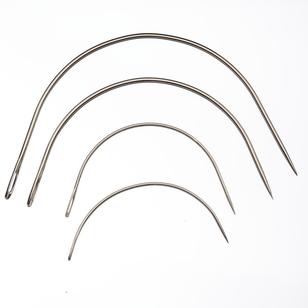 Birch Curved Upholstery Needles Silver