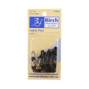 Birch Mini Black Safety Pins Black 0