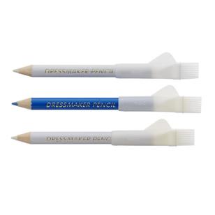 Birch Short Marking Pencil With Brush White & Blue