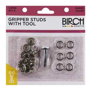 Birch Gripper Studs & Tool Pack Silver Large