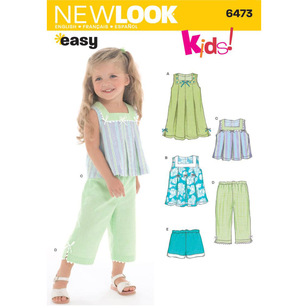New Look Pattern 6473 Girl's Coordinates  6 Months - 4 Years