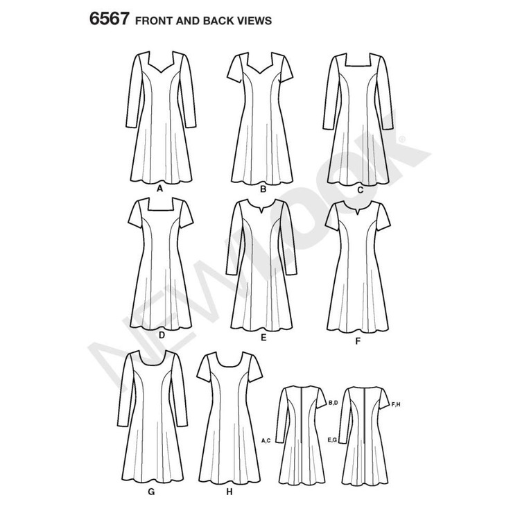 New Look Pattern 6567 Women's Dress  6 - 16