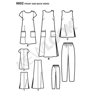 New Look Pattern 6602 Women's Dress  Small - XX Large
