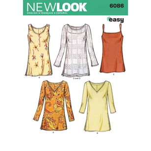 New Look Pattern 6086 Women's Top  10 - 22