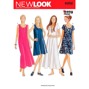 New Look Pattern 6352 Women's Dress  8 - 18