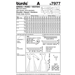 Burda Pattern 7977 Women's Historical Dress  10 - 24