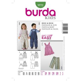 Burda Pattern 9772 Baby Coordinates  6 Months - 3 Years
