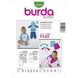 Burda Pattern 9748 Baby Coordinates  6 Months - 3 Years