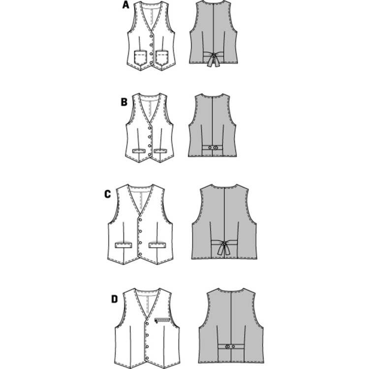 Burda Pattern 7810 Unisex Vest