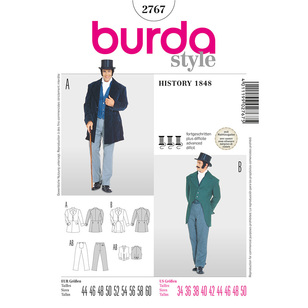 Burda Pattern 2767 Men's Jacket  34 - 50