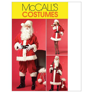 McCall's Pattern M5550 Womens' & Mens' Santa Costumes & Bag