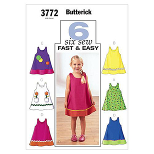 Butterick Sewing Pattern B3772 Toddlers' & Children's Dresses White