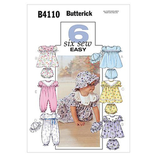 Butterick Pattern B4110 Infants' Dress Panties Jumpsuit & Hat